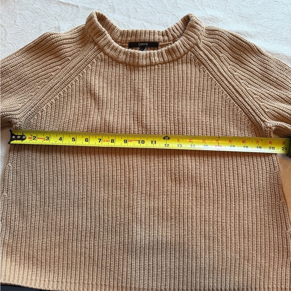 Quince Women's Crew Neck Sweater - Tan - Picture 10 of 10